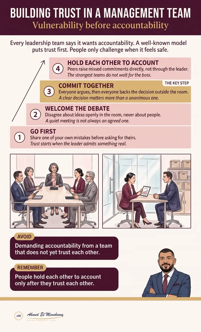Building trust in a management team: Vulnerability before accountability