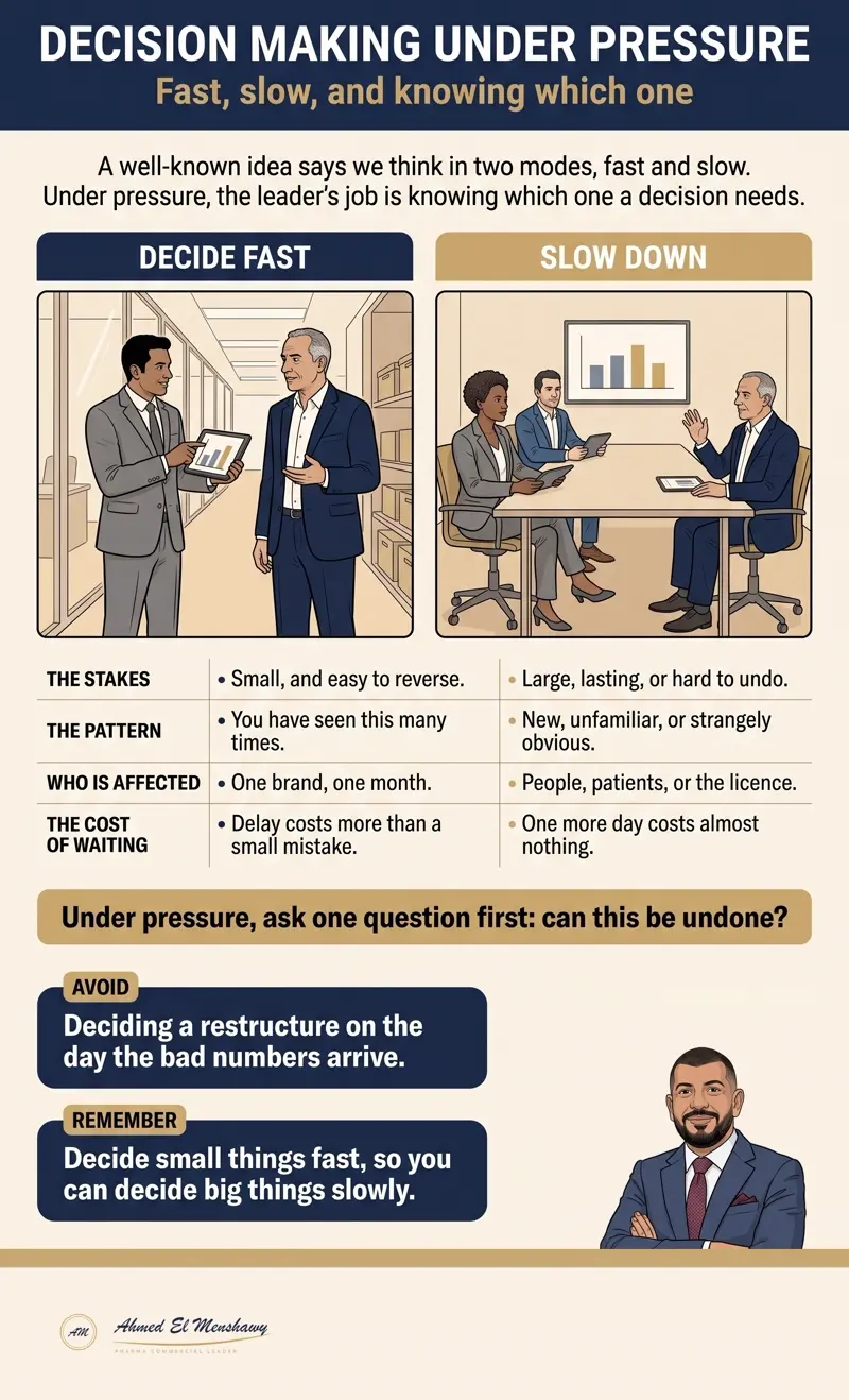 Decision making under pressure: Fast, slow, and knowing which one
