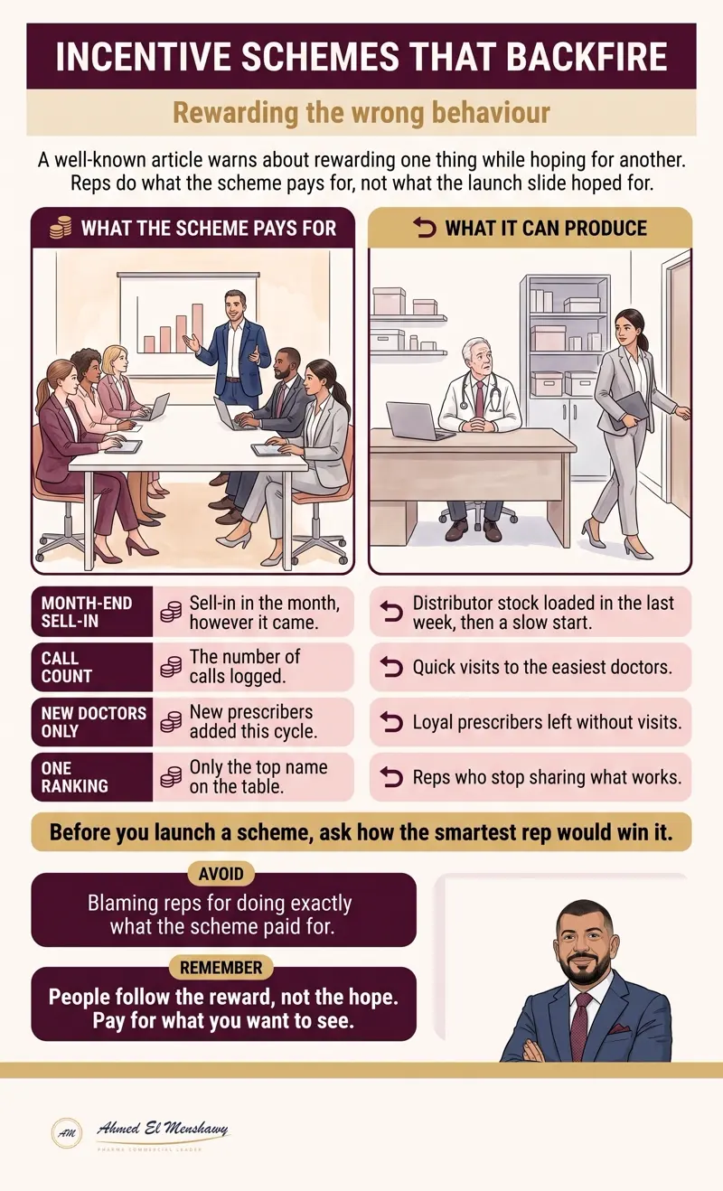 Incentive schemes that backfire: Rewarding the wrong behaviour