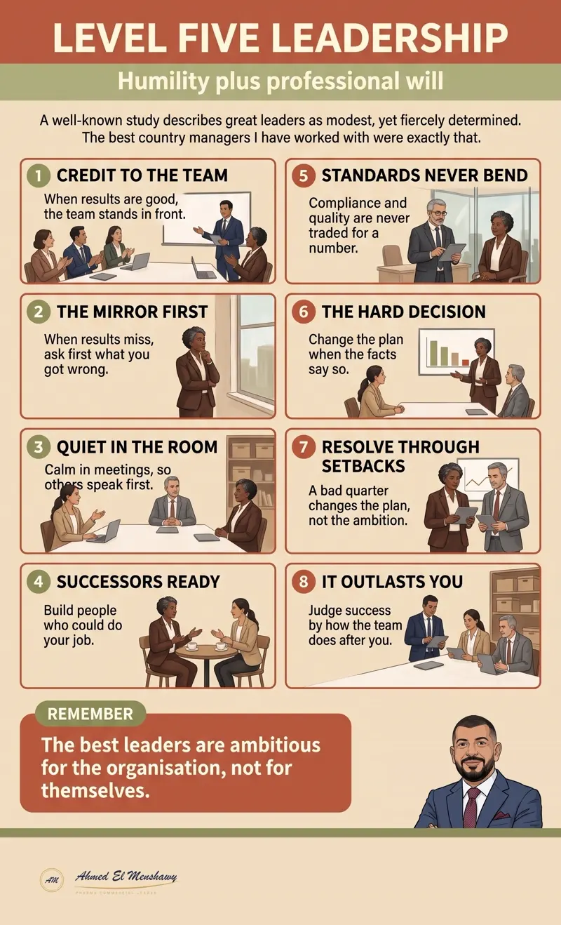 Level five leadership: Humility plus professional will