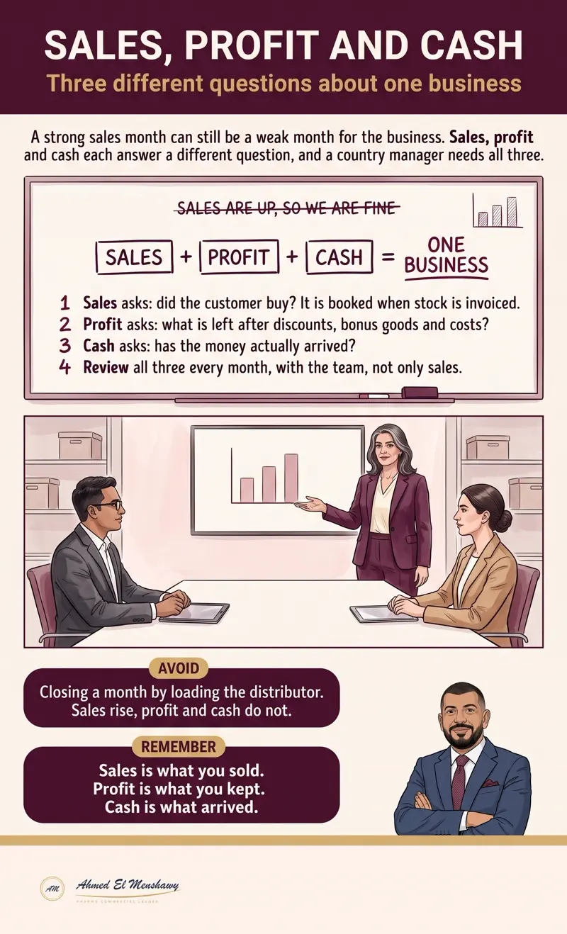 Sales, profit and cash: Three different questions about one business