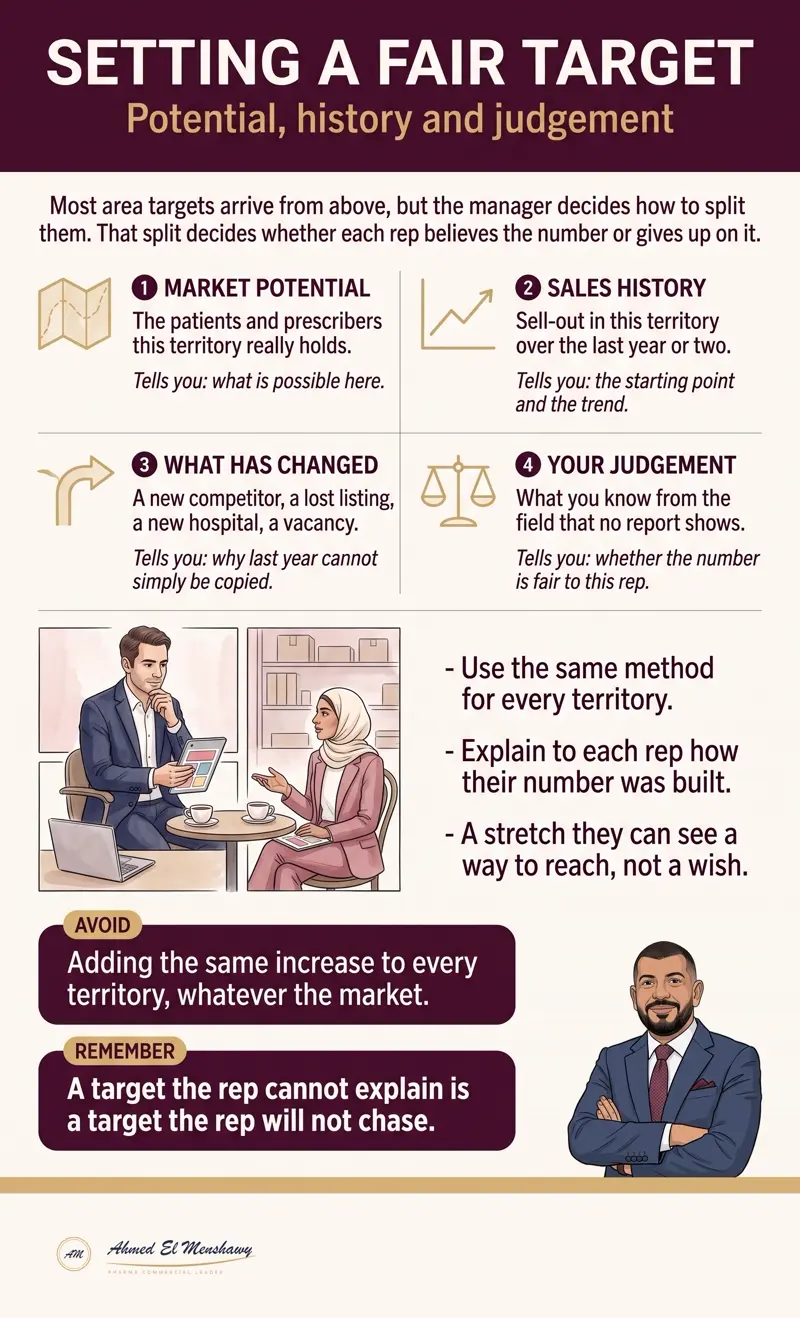 Setting a fair target: Potential, history and judgement