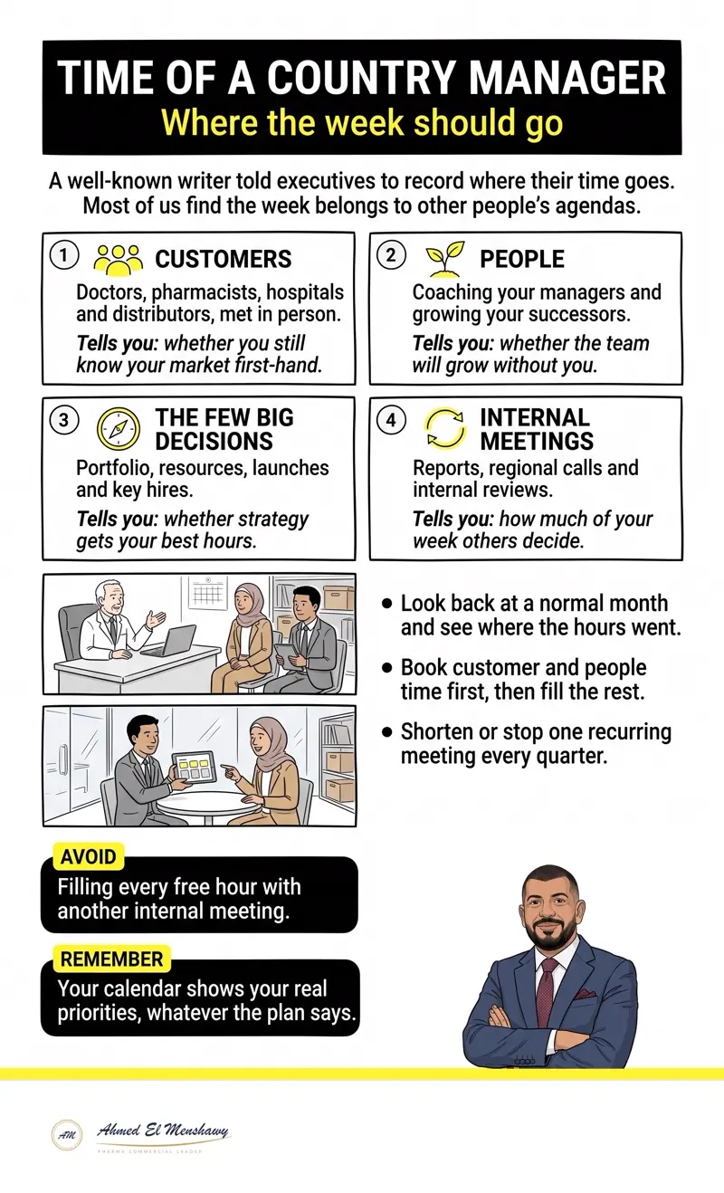 Time of a country manager: Where the week should go