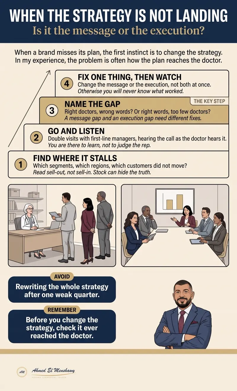 When the strategy is not landing: Is it the message or the execution?