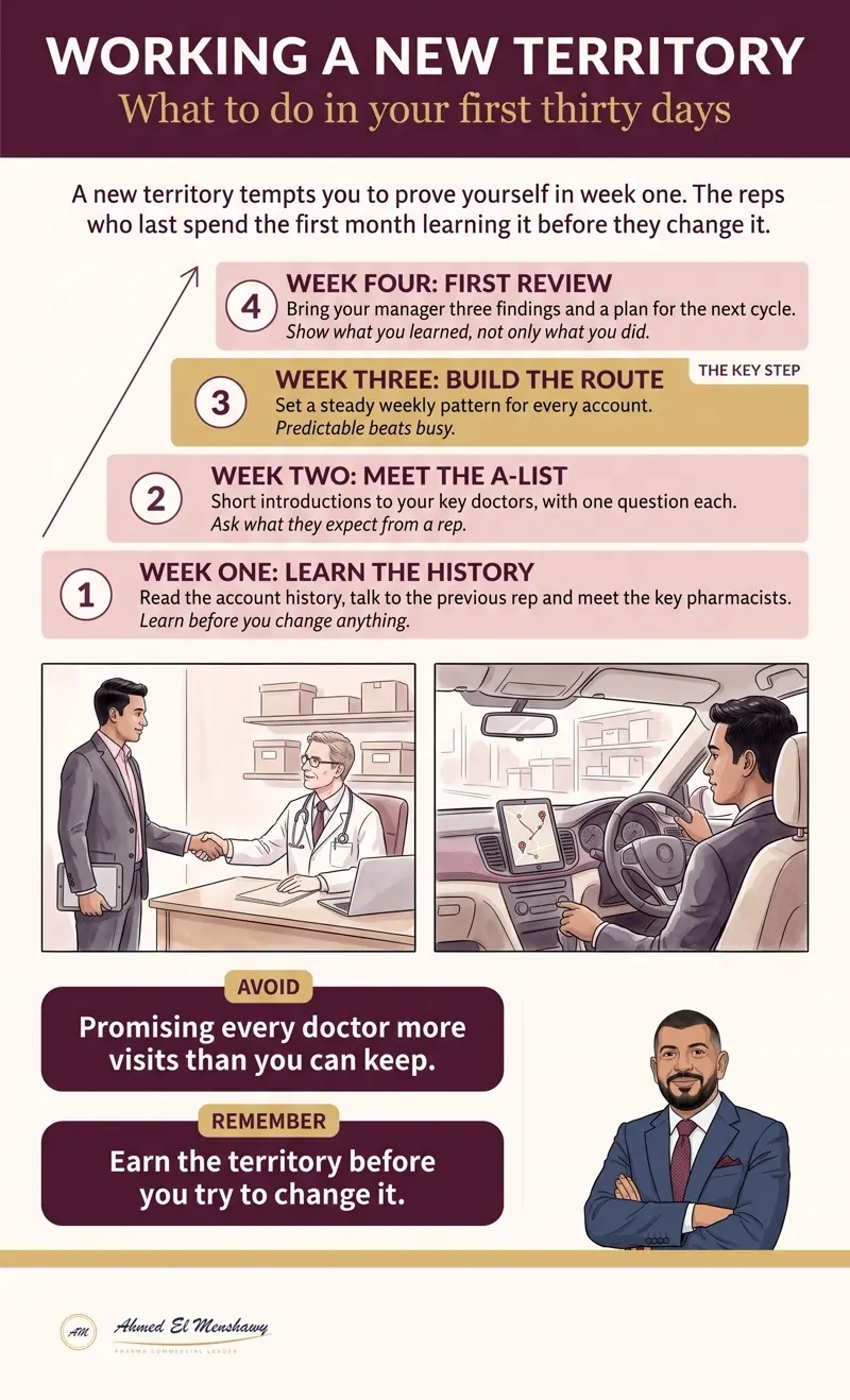 Working a new territory: What to do in your first thirty days